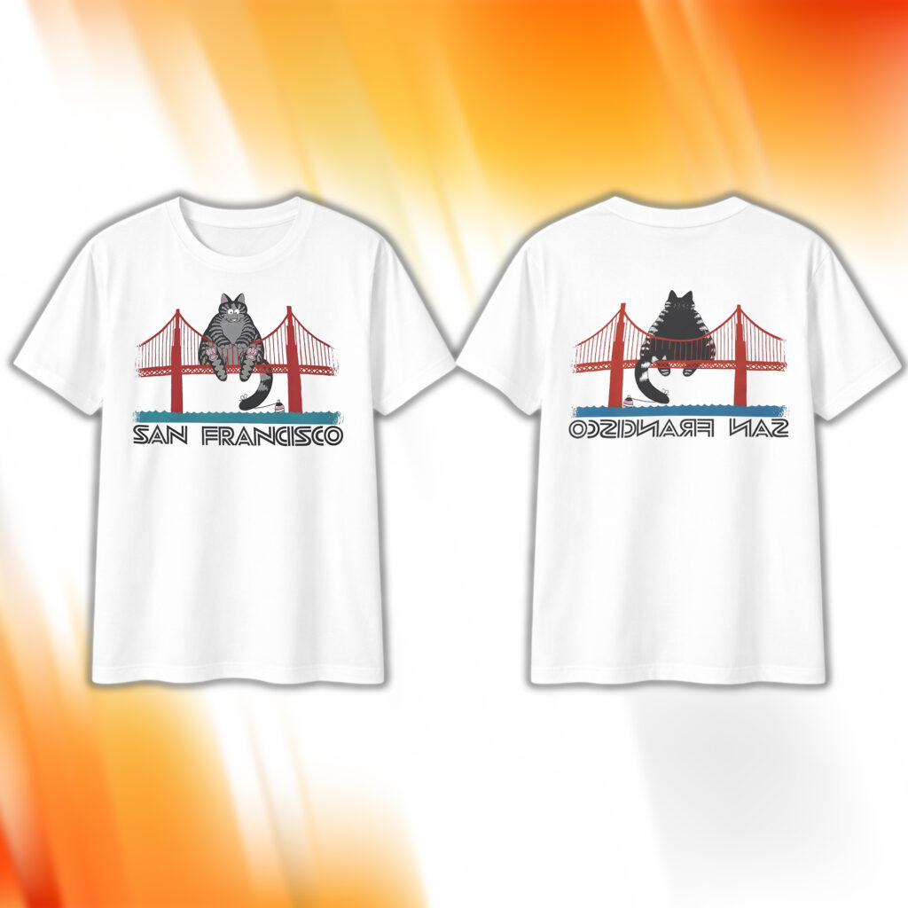 San Francisco Bridge Cat Shirt