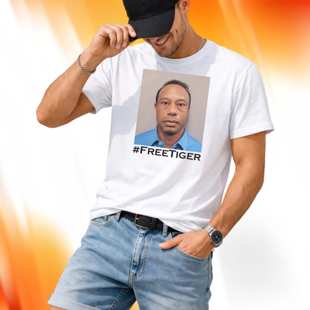 Tiger Woods Mugshot Free Tiger Shirt