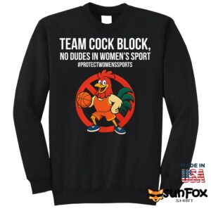 Team Cock Block No Dudes In Women's Sports Shirt