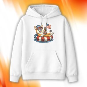 Funny Corgi USA 250 Hoodie