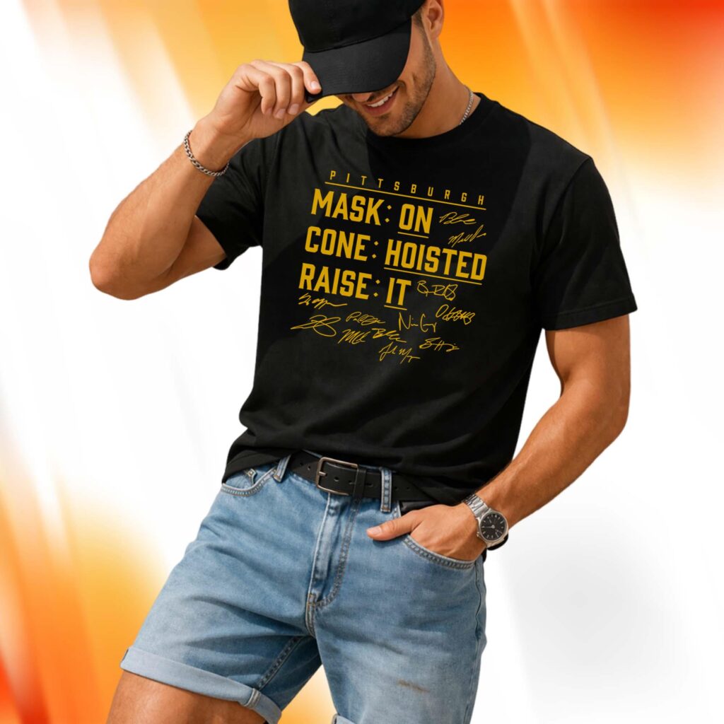 Pittsburgh Mask On Cone Hoisted Raise It Shirt